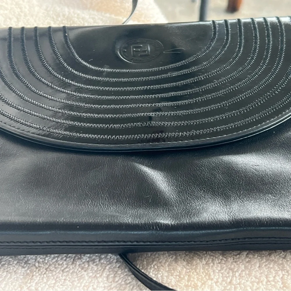 Fendi  Lambskin Black Crossbody Bag